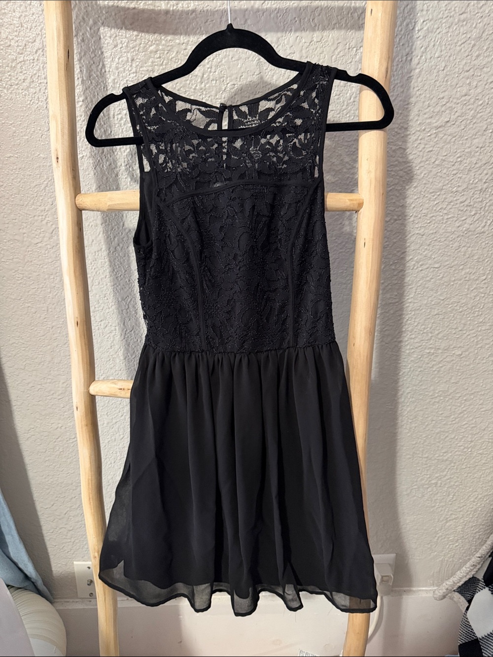 Lily Rose Black Lace Detail Dress